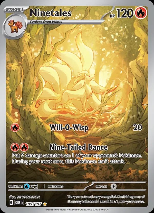 Ninetales card in English