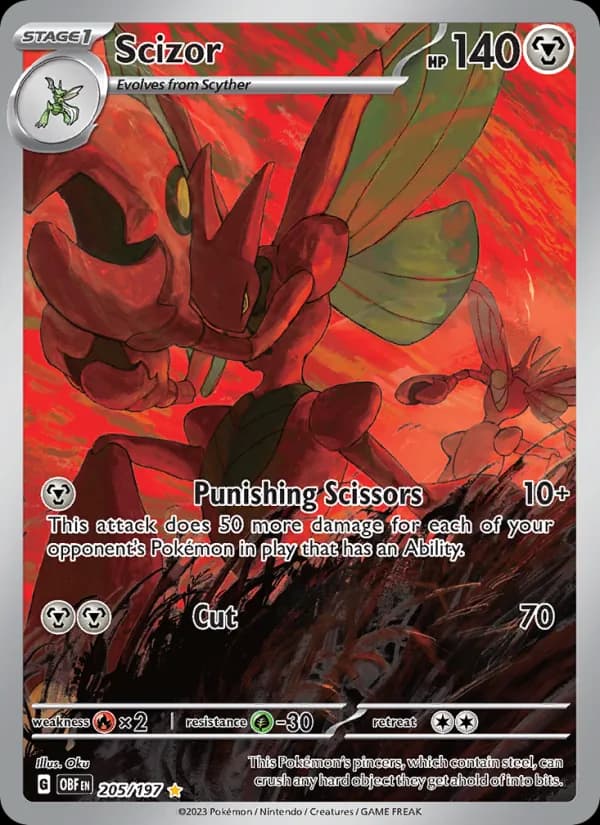 Scizor card in English