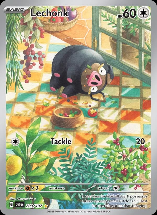 Lechonk card in English