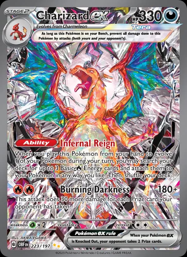 Charizard ex card in English