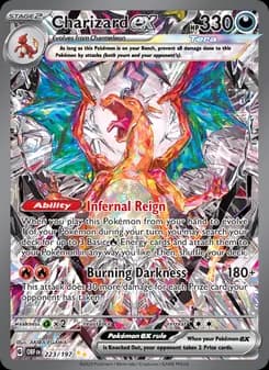 Charizard ex card in English