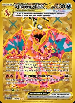 Charizard ex card in English
