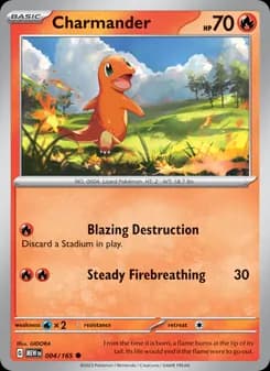 Charmander card in English