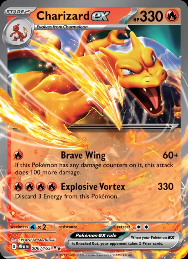Charizard ex card in English