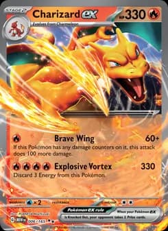 Charizard ex card in English