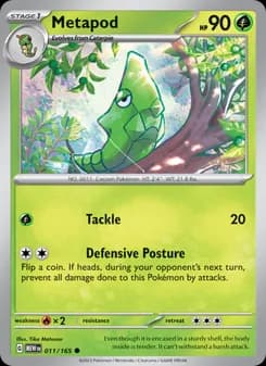 Metapod card in English