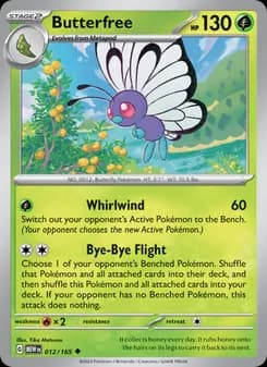 Butterfree card in English