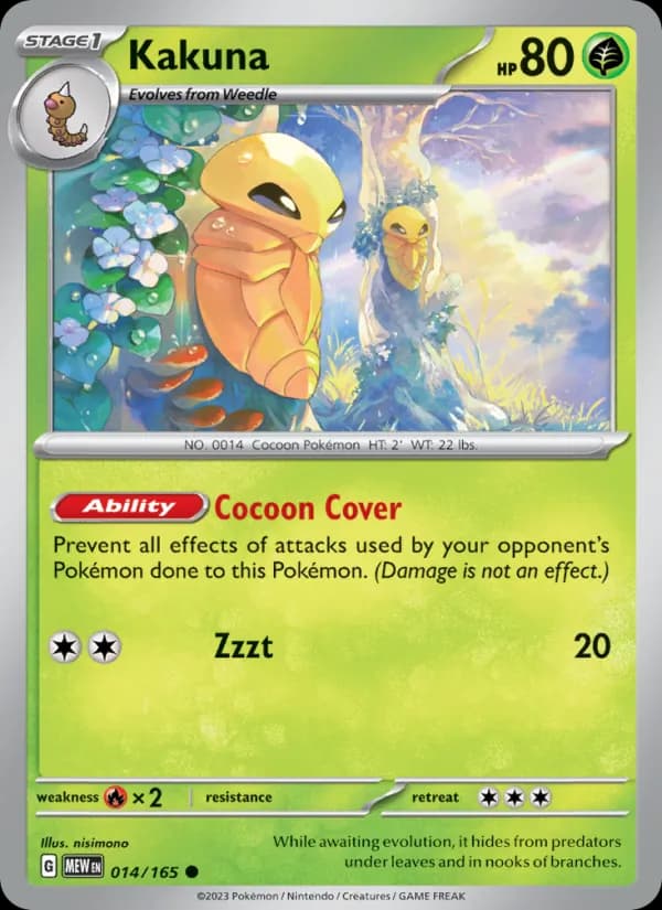 Kakuna card in English