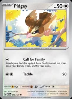 Pidgey card in English