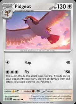 Pidgeot card in English