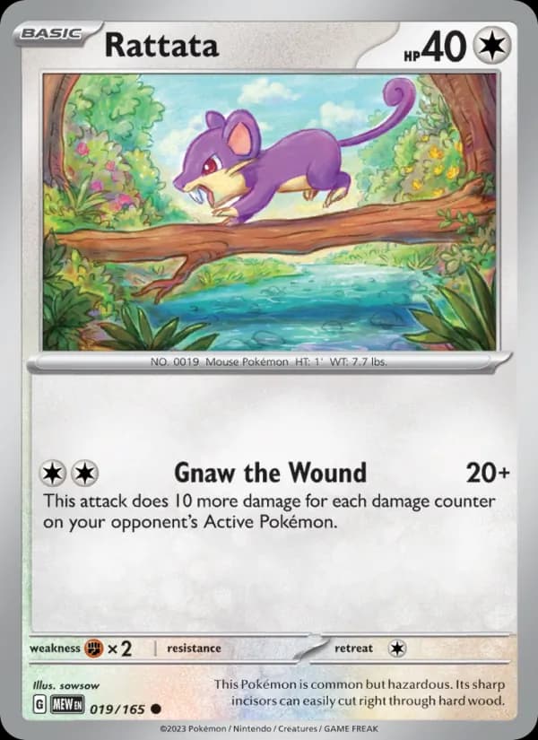 Rattata card in English