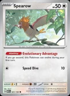 Spearow card in English