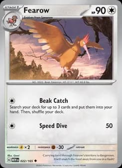 Fearow card in English