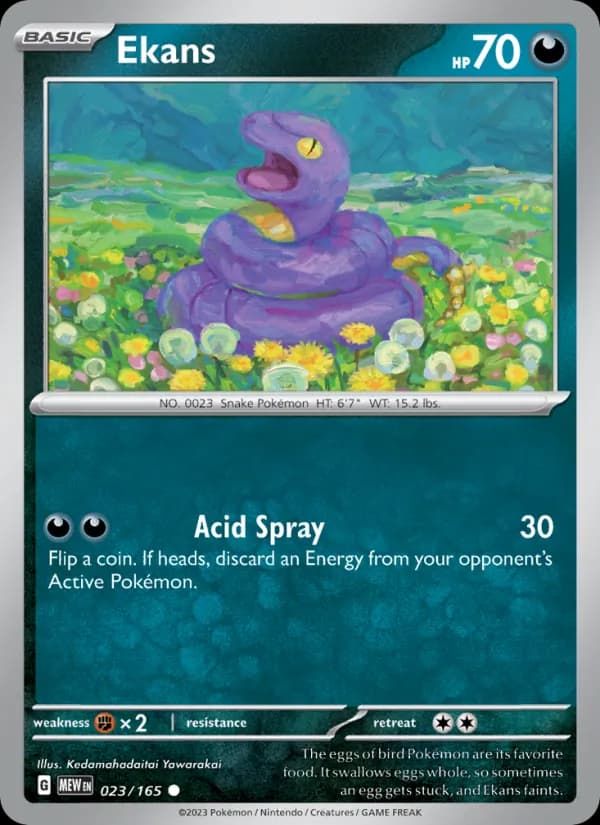 Ekans card in English