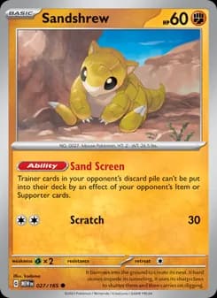Sandshrew card in English
