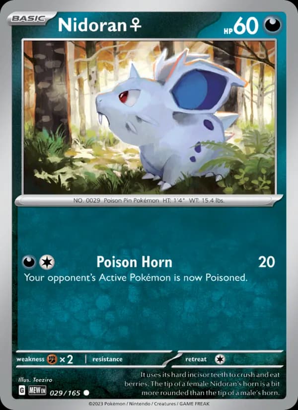 Nidoran♀ card in English