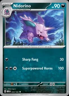 Nidorino card in English