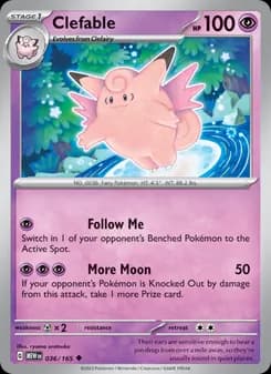 Clefable card in English