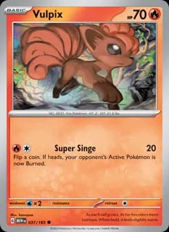Vulpix card in English