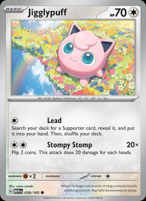 Jigglypuff card in English