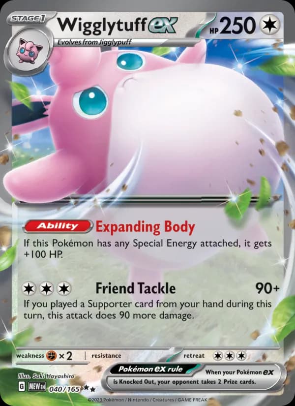 Wigglytuff ex card in English