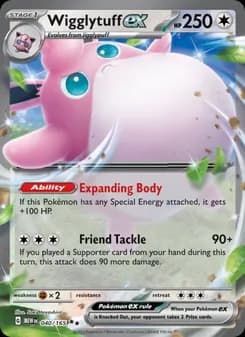 Wigglytuff ex card in English