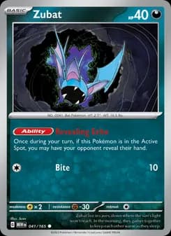 Zubat card in English