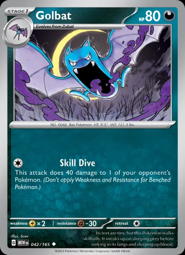 Golbat card in English
