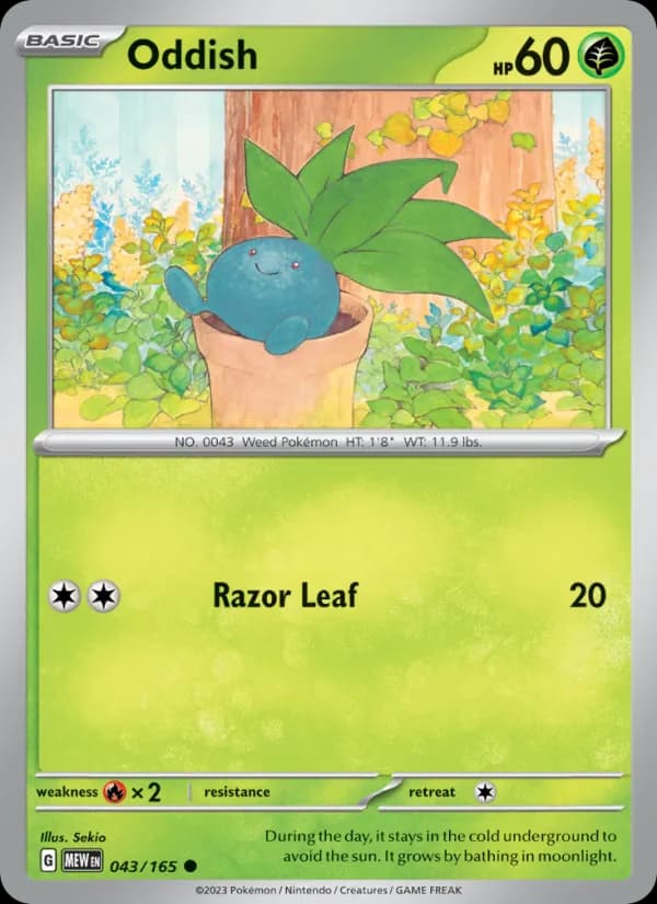 Oddish card in English
