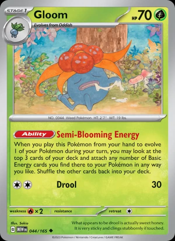 Gloom card in English