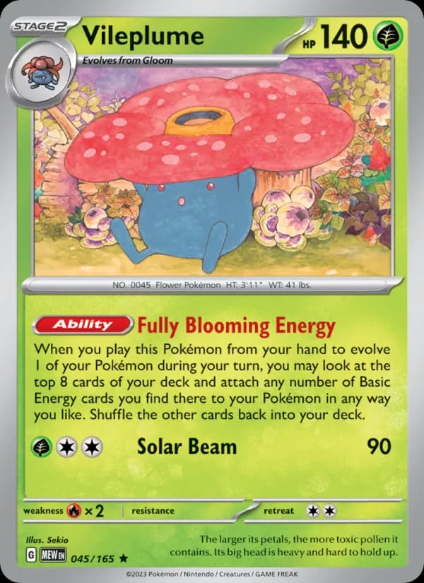Vileplume card in English