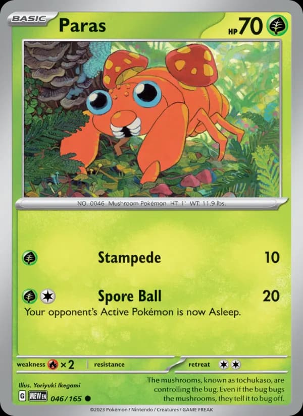 Paras card in English