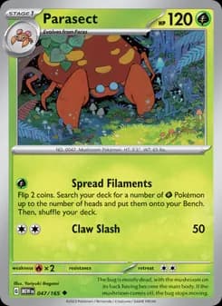 Parasect card in English