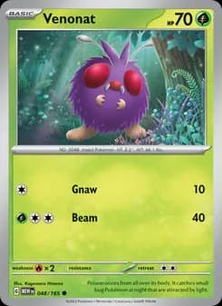 Venonat card in English