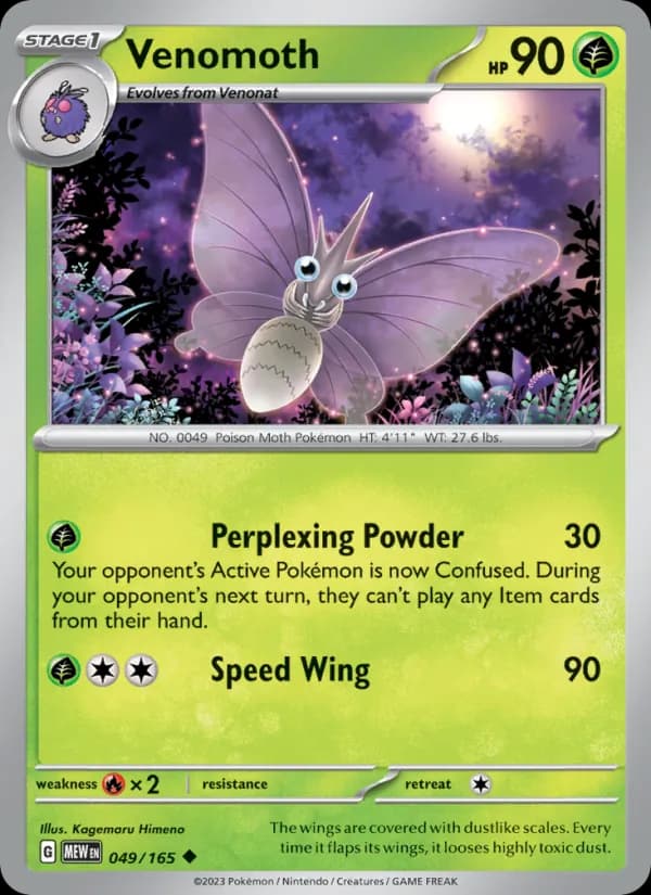 Venomoth card in English
