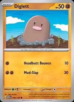 Diglett card in English