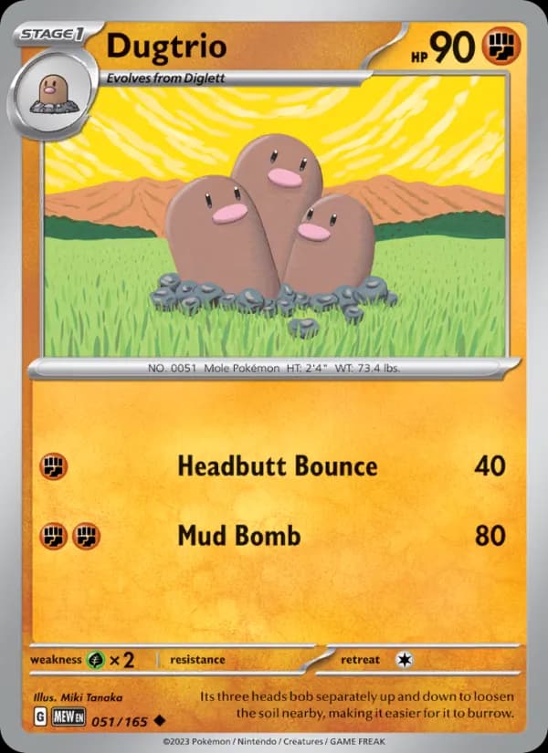 Dugtrio card in English