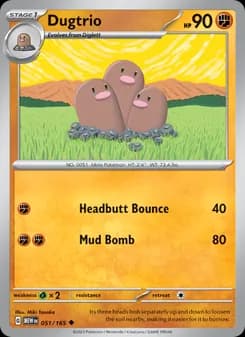 Dugtrio card in English