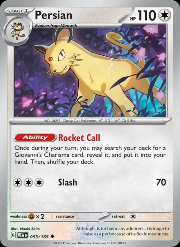 Persian card in English