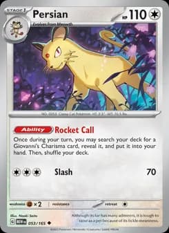 Persian card in English