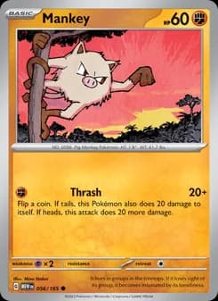 Mankey card in English