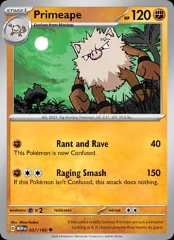Primeape card in English