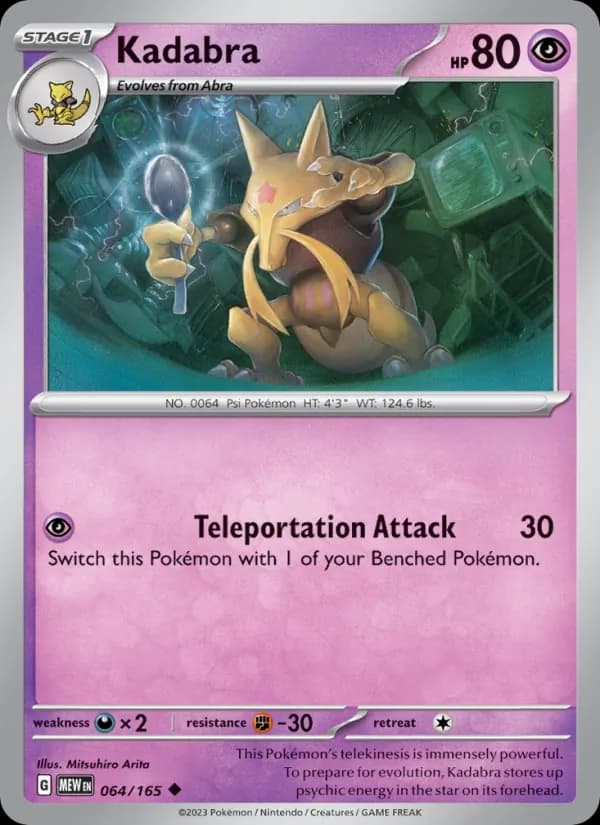 Kadabra card in English