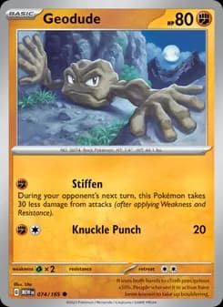 Geodude card in English