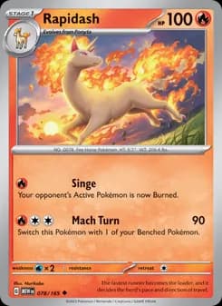 Rapidash card in English