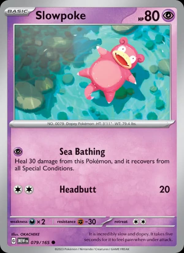 Slowpoke card in English