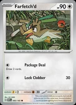 Farfetch'd card in English