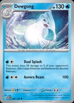 Dewgong card in English