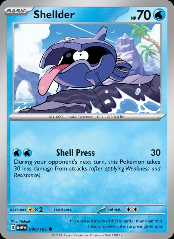 Shellder card in English