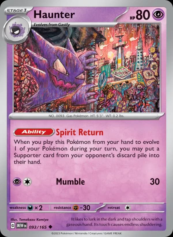 Haunter card in English